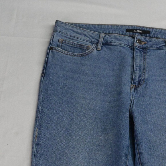Sam Edelman Fits 14 Kitten Straight Mid Rise Straight Crop Light Denim Jeans‎ - Picture 2 of 7